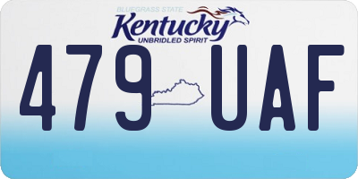 KY license plate 479UAF