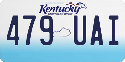 KY license plate 479UAI