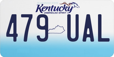 KY license plate 479UAL