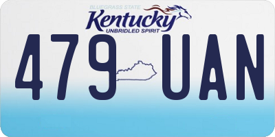KY license plate 479UAN