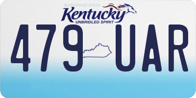 KY license plate 479UAR
