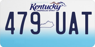 KY license plate 479UAT