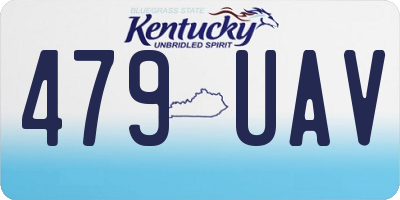 KY license plate 479UAV