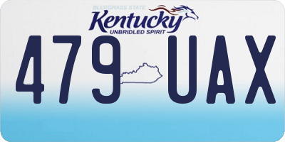 KY license plate 479UAX