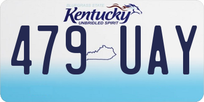 KY license plate 479UAY