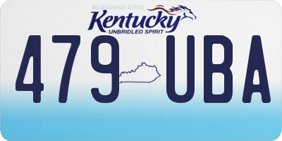 KY license plate 479UBA