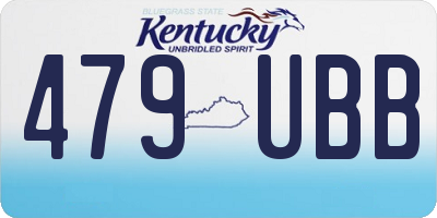 KY license plate 479UBB
