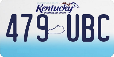KY license plate 479UBC