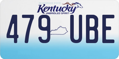 KY license plate 479UBE