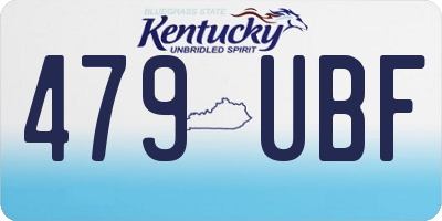 KY license plate 479UBF