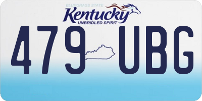 KY license plate 479UBG