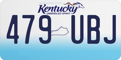KY license plate 479UBJ
