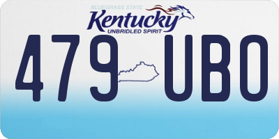 KY license plate 479UBO