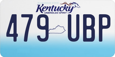 KY license plate 479UBP