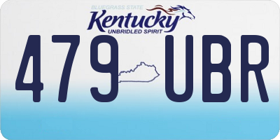 KY license plate 479UBR