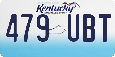 KY license plate 479UBT