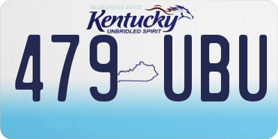 KY license plate 479UBU