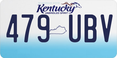 KY license plate 479UBV