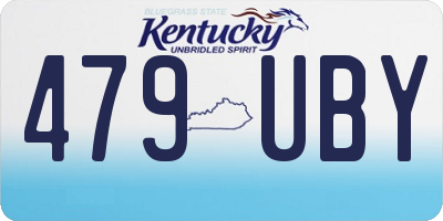 KY license plate 479UBY