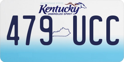 KY license plate 479UCC