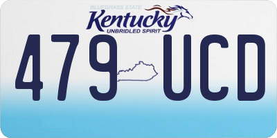 KY license plate 479UCD