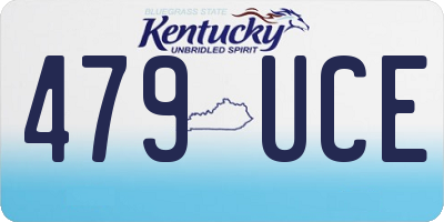 KY license plate 479UCE