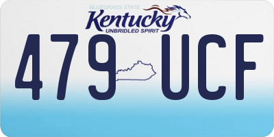 KY license plate 479UCF