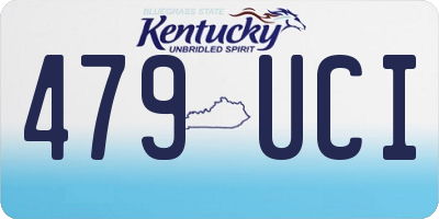 KY license plate 479UCI