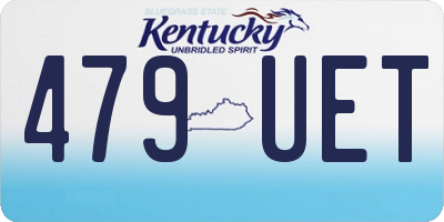 KY license plate 479UET