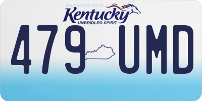KY license plate 479UMD