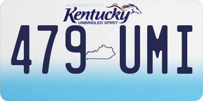 KY license plate 479UMI