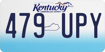 KY license plate 479UPY