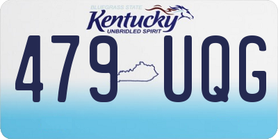 KY license plate 479UQG