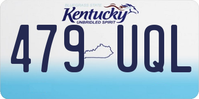 KY license plate 479UQL