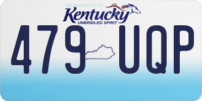 KY license plate 479UQP
