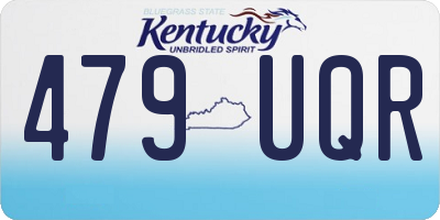 KY license plate 479UQR