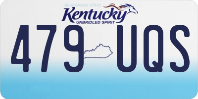 KY license plate 479UQS