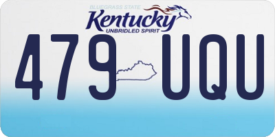 KY license plate 479UQU