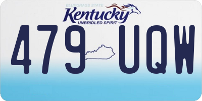 KY license plate 479UQW