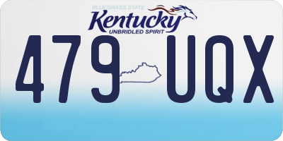 KY license plate 479UQX