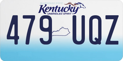 KY license plate 479UQZ