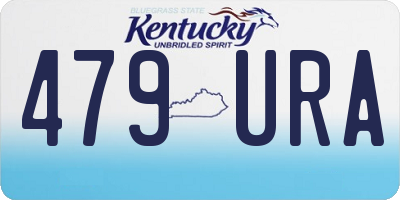 KY license plate 479URA