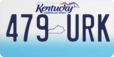 KY license plate 479URK