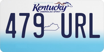 KY license plate 479URL