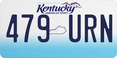 KY license plate 479URN