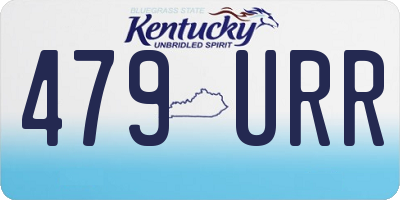 KY license plate 479URR