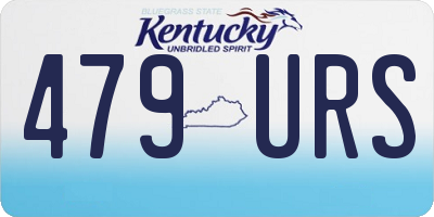 KY license plate 479URS