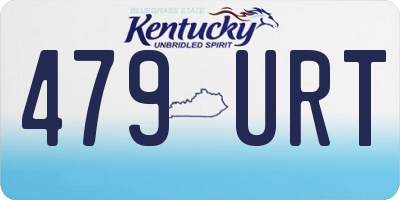 KY license plate 479URT