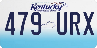 KY license plate 479URX