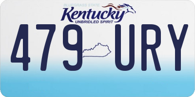 KY license plate 479URY